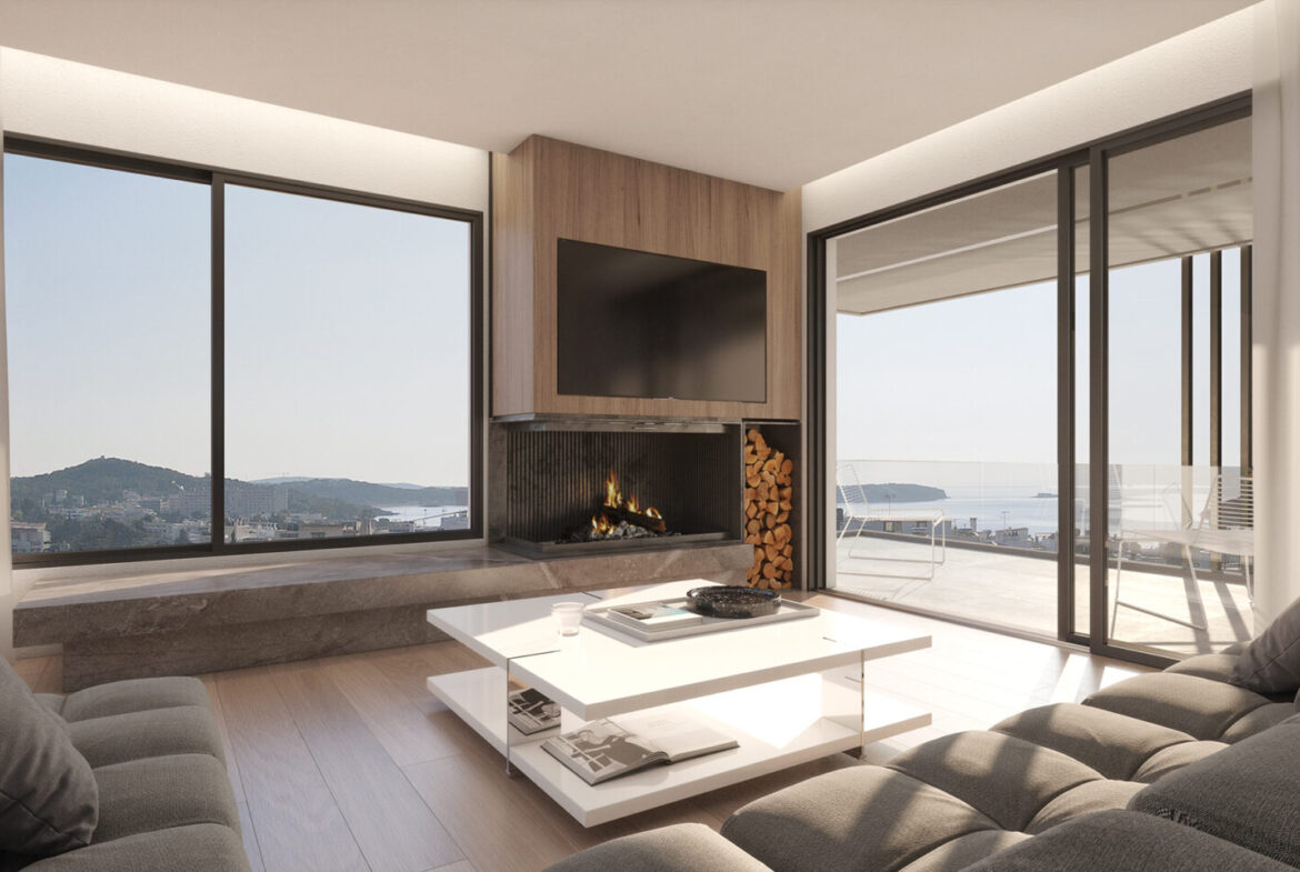 Voula (Nea Kalymnos) close to center seaview 220m² penthouse | 3 bedrooms | 3 bathrooms |4th-5th floor